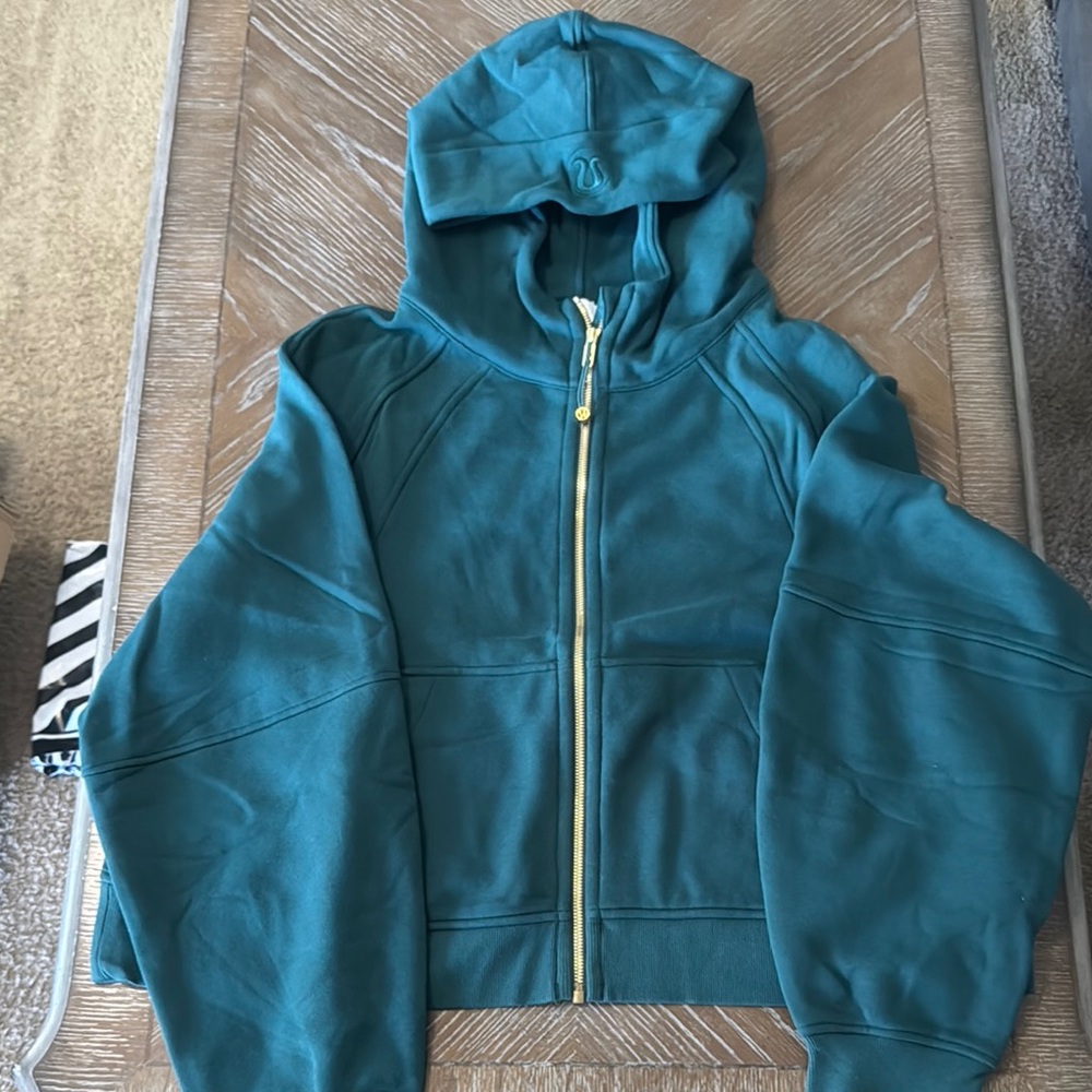 Teal Woman’s Scuba Hoodie